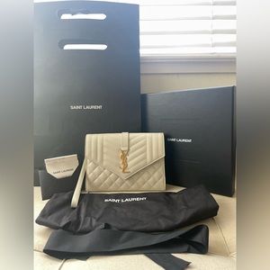 YSL Envelope Flap Pouch / Saint Laurent Clutch